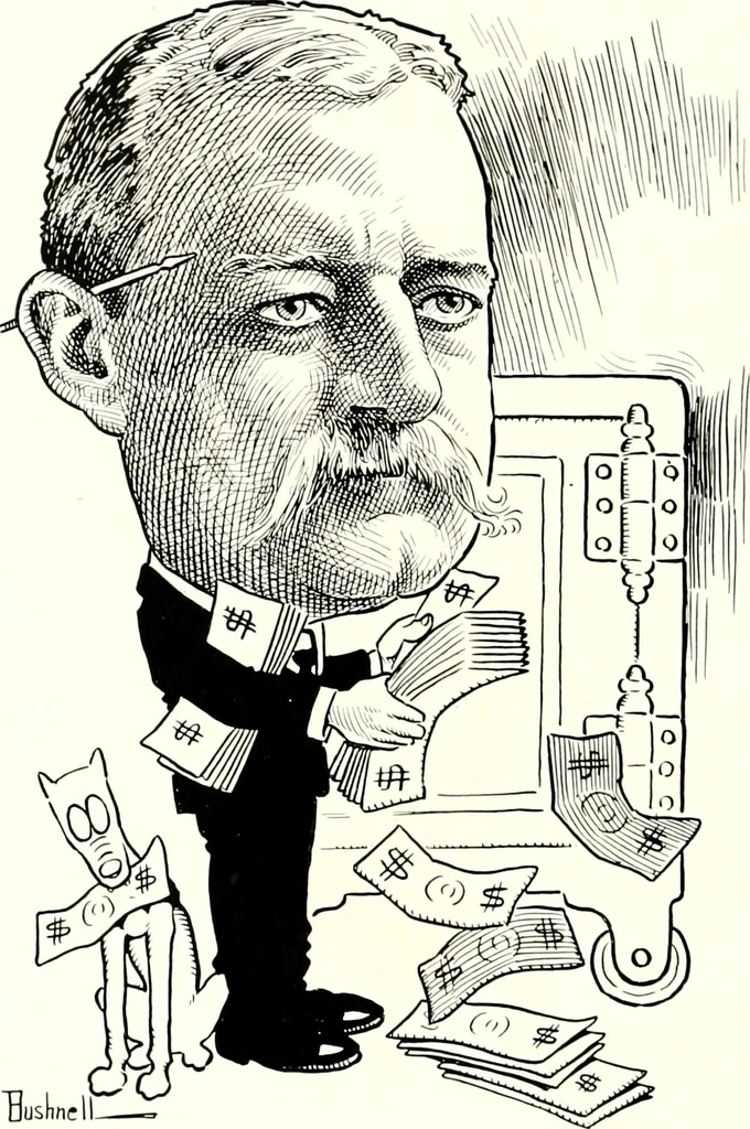 An illustration from A gallery of pen sketches in black and white of "Cincinnatians as we see 'em", 1905, leaf 407