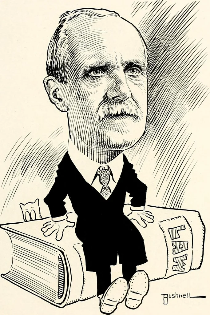 An illustration from A gallery of pen sketches in black and white of "Cincinnatians as we see 'em", 1905, leaf 408