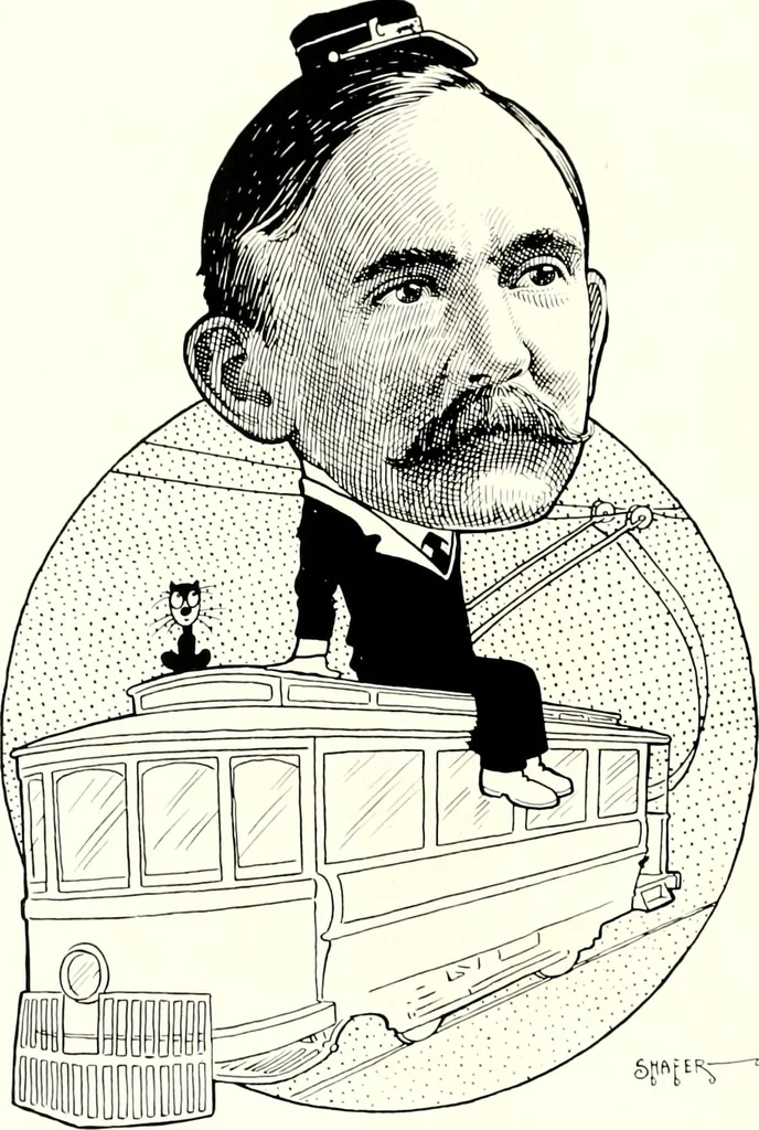 An illustration from A gallery of pen sketches in black and white of "Cincinnatians as we see 'em", 1905, leaf 409