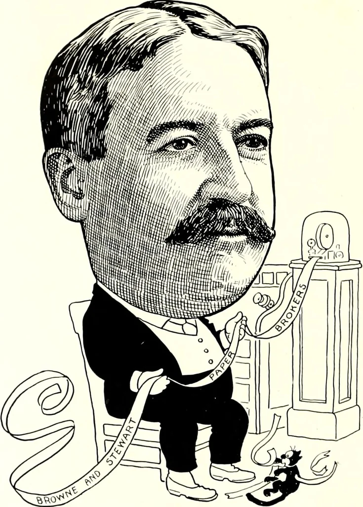 An illustration from A gallery of pen sketches in black and white of "Cincinnatians as we see 'em", 1905, leaf 411