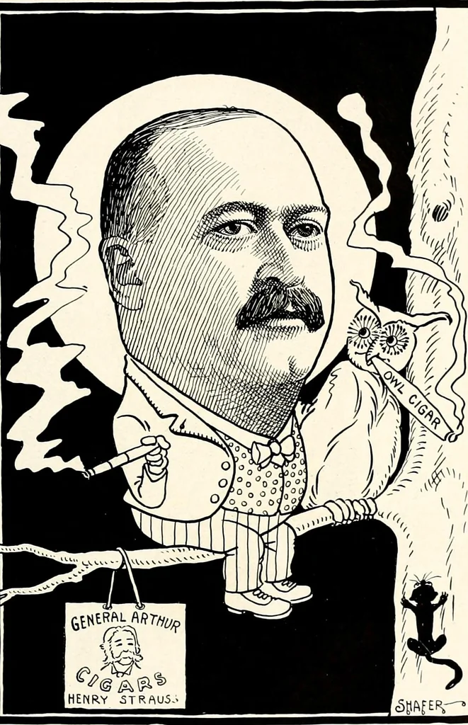 An illustration from A gallery of pen sketches in black and white of "Cincinnatians as we see 'em", 1905, leaf 412