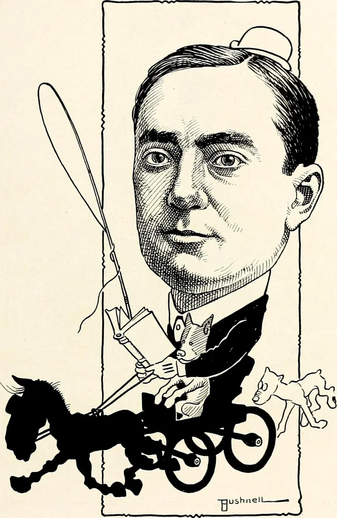An illustration from A gallery of pen sketches in black and white of "Cincinnatians as we see 'em", 1905, leaf 414