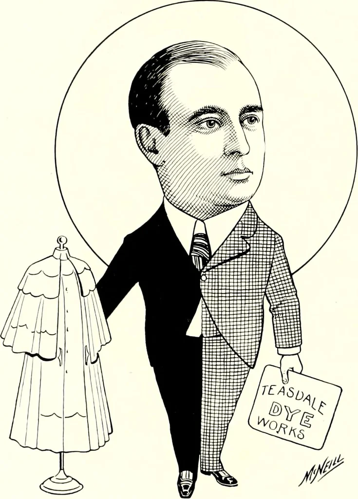 An illustration from A gallery of pen sketches in black and white of "Cincinnatians as we see 'em", 1905, leaf 415