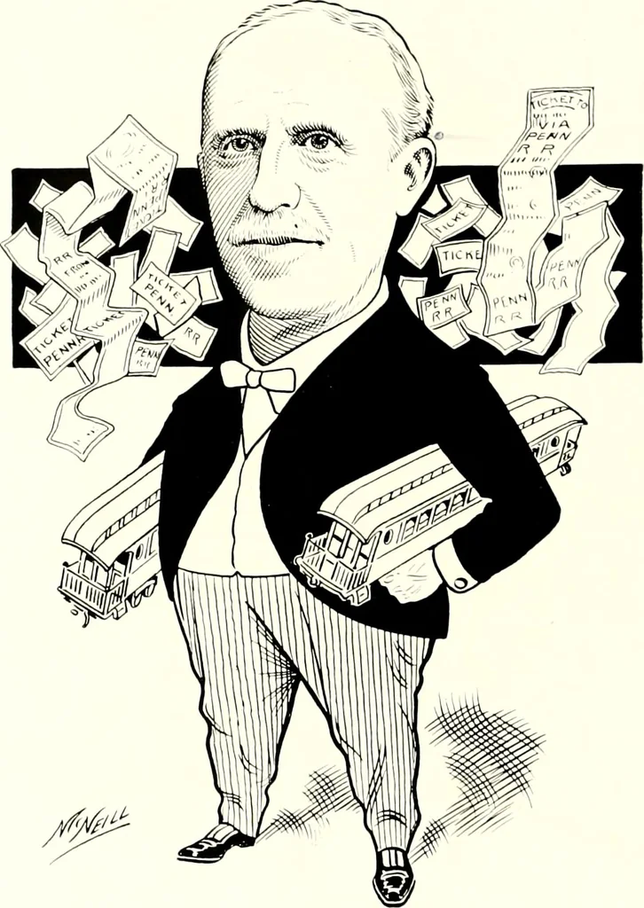 An illustration from A gallery of pen sketches in black and white of "Cincinnatians as we see 'em", 1905, leaf 417