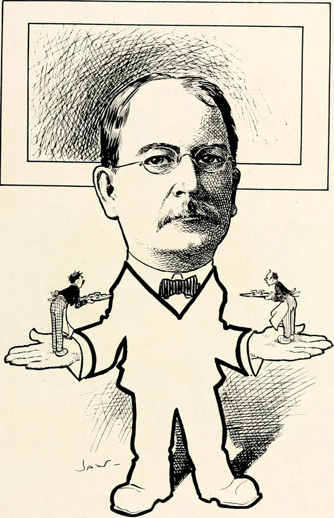 An illustration from A gallery of pen sketches in black and white of "Cincinnatians as we see 'em", 1905, leaf 418