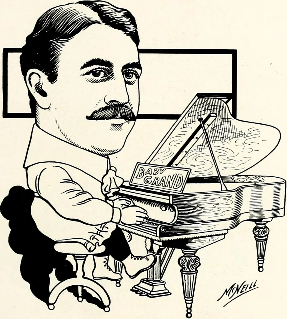 An illustration from A gallery of pen sketches in black and white of "Cincinnatians as we see 'em", 1905, leaf 42