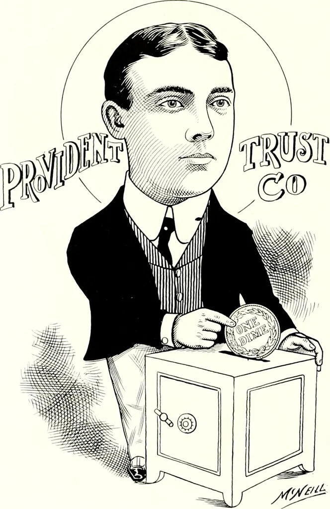 An illustration from A gallery of pen sketches in black and white of "Cincinnatians as we see 'em", 1905, leaf 427