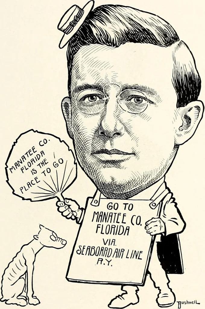 An illustration from A gallery of pen sketches in black and white of "Cincinnatians as we see 'em", 1905, leaf 428