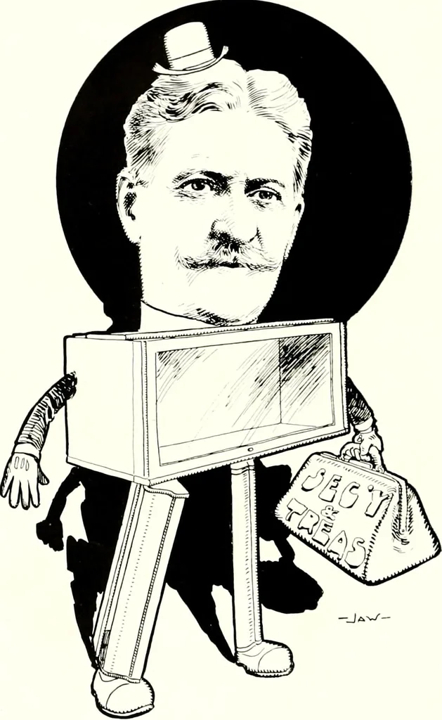 An illustration from A gallery of pen sketches in black and white of "Cincinnatians as we see 'em", 1905, leaf 43