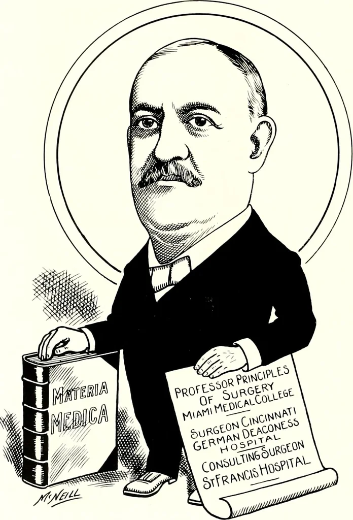 An illustration from A gallery of pen sketches in black and white of "Cincinnatians as we see 'em", 1905, leaf 433
