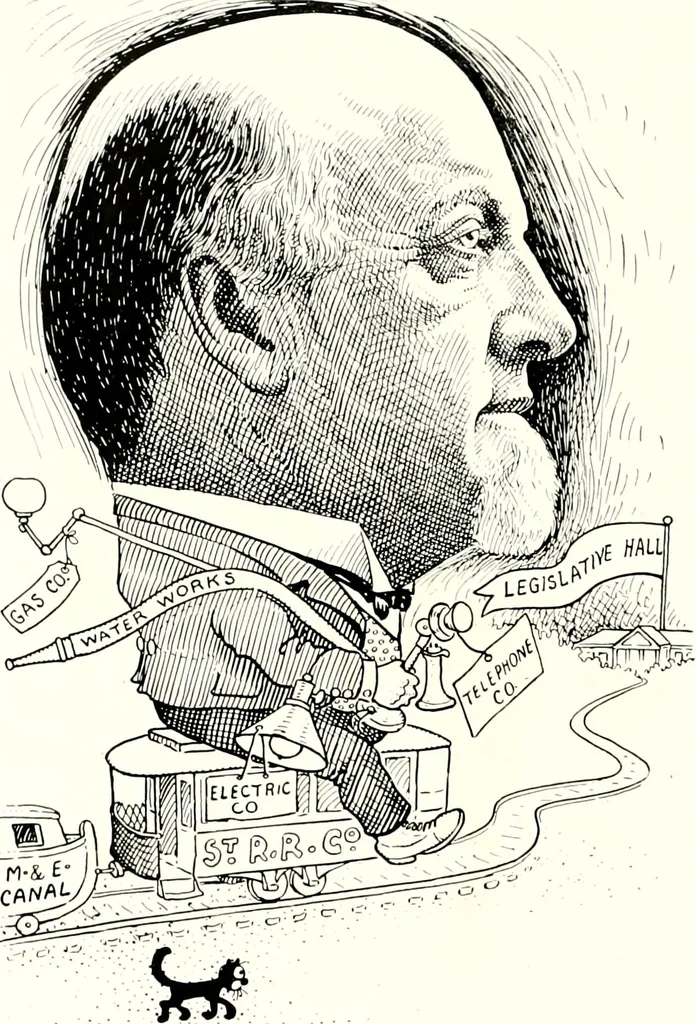 An illustration from A gallery of pen sketches in black and white of "Cincinnatians as we see 'em", 1905, leaf 435