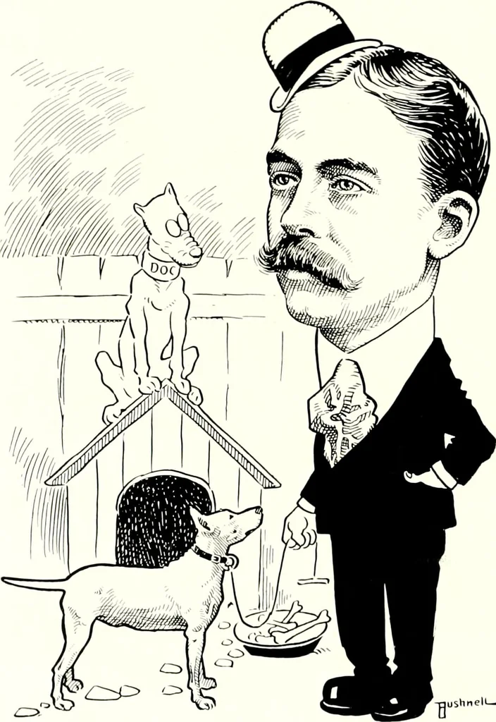 An illustration from A gallery of pen sketches in black and white of "Cincinnatians as we see 'em", 1905, leaf 437