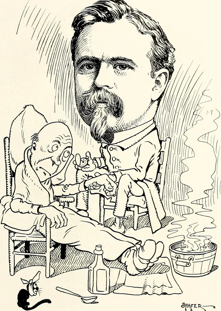 An illustration from A gallery of pen sketches in black and white of "Cincinnatians as we see 'em", 1905, leaf 438