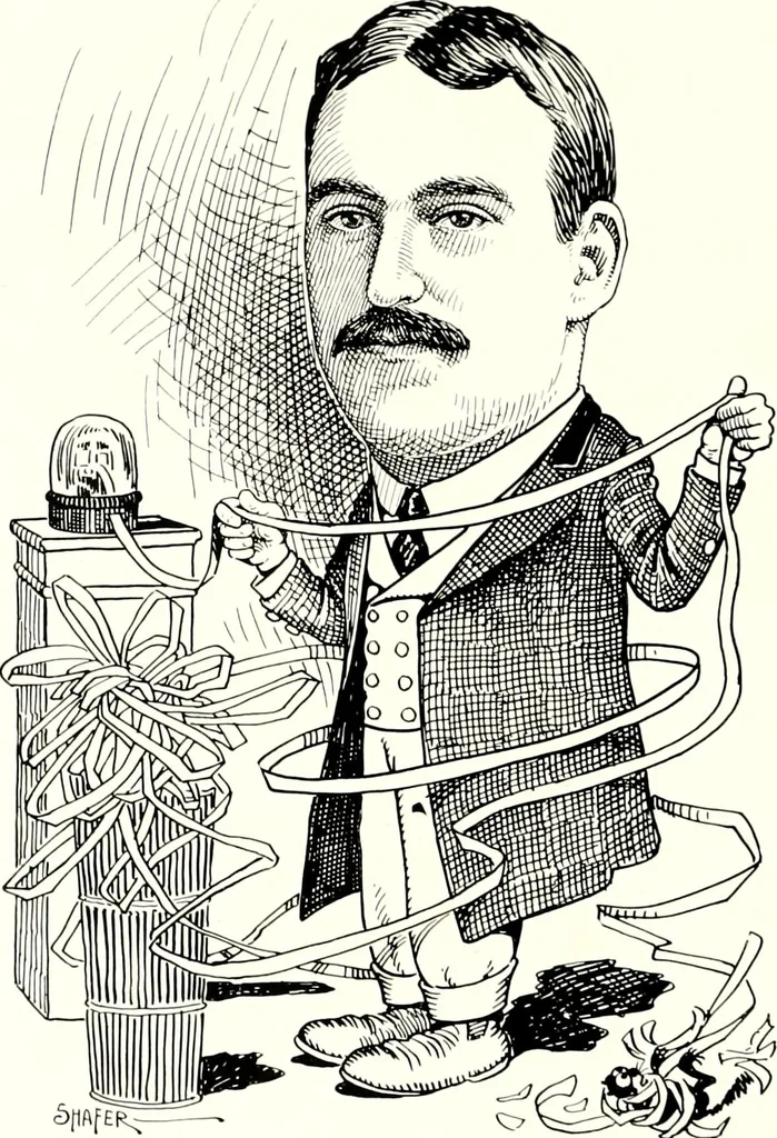 An illustration from A gallery of pen sketches in black and white of "Cincinnatians as we see 'em", 1905, leaf 439