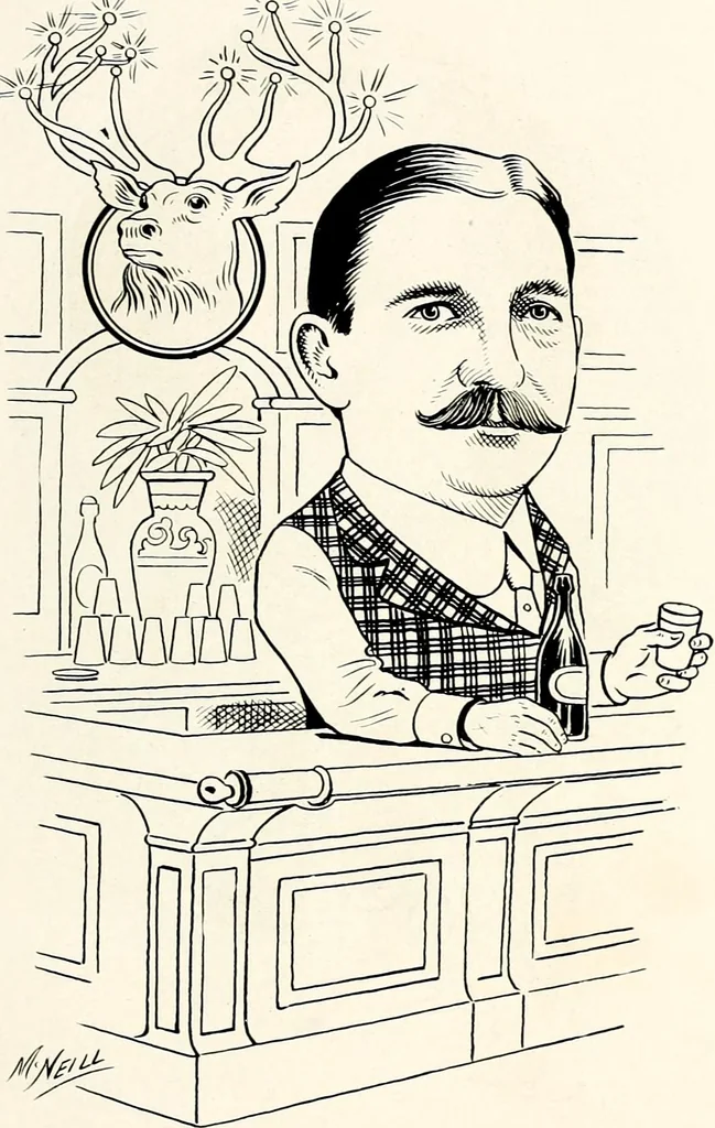 An illustration from A gallery of pen sketches in black and white of "Cincinnatians as we see 'em", 1905, leaf 44