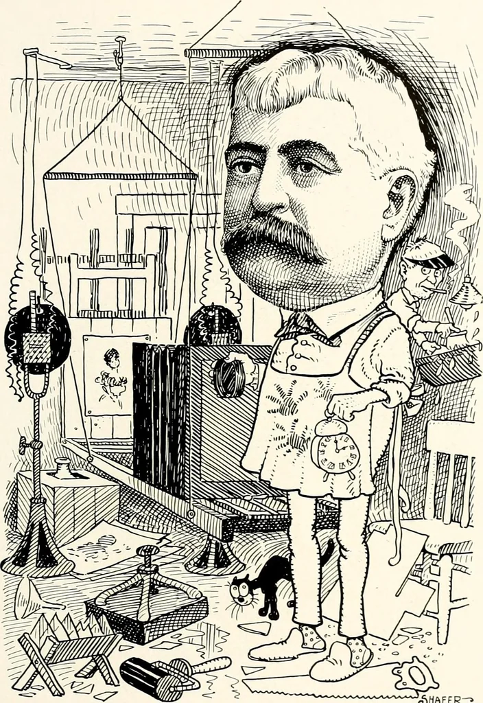 An illustration from A gallery of pen sketches in black and white of "Cincinnatians as we see 'em", 1905, leaf 440