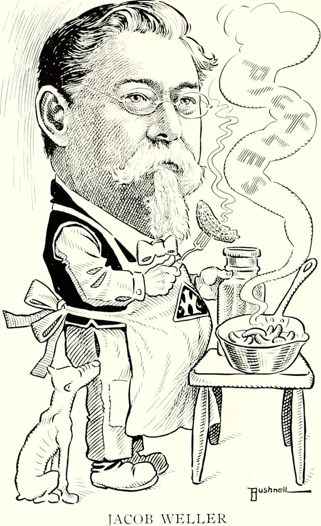 An illustration from A gallery of pen sketches in black and white of "Cincinnatians as we see 'em", 1905, leaf 441