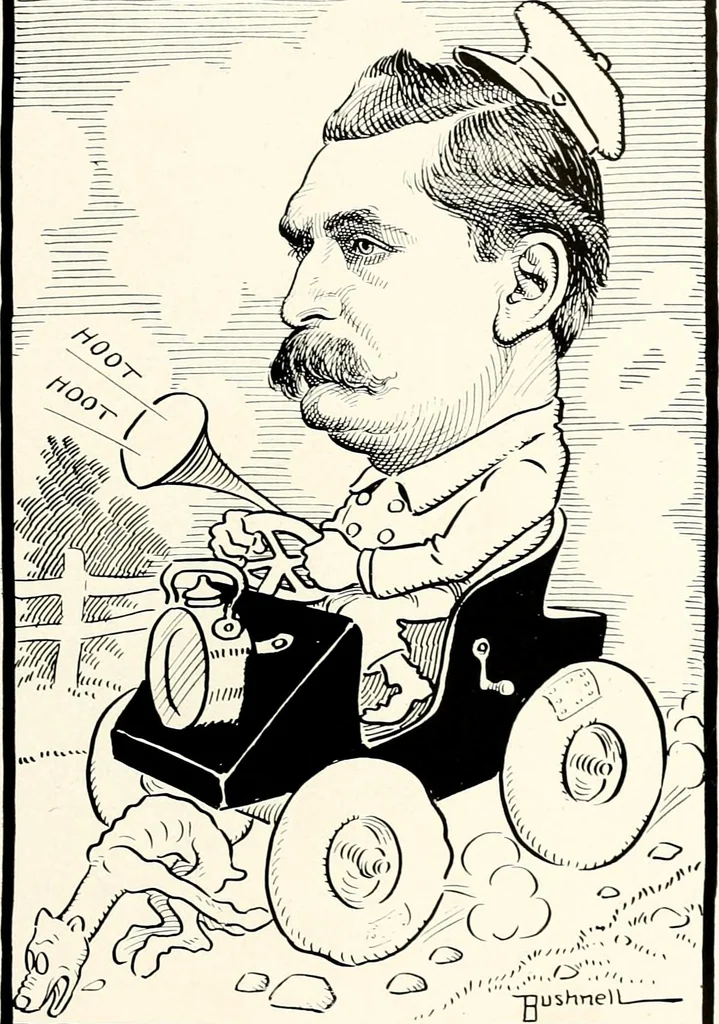 An illustration from A gallery of pen sketches in black and white of "Cincinnatians as we see 'em", 1905, leaf 442