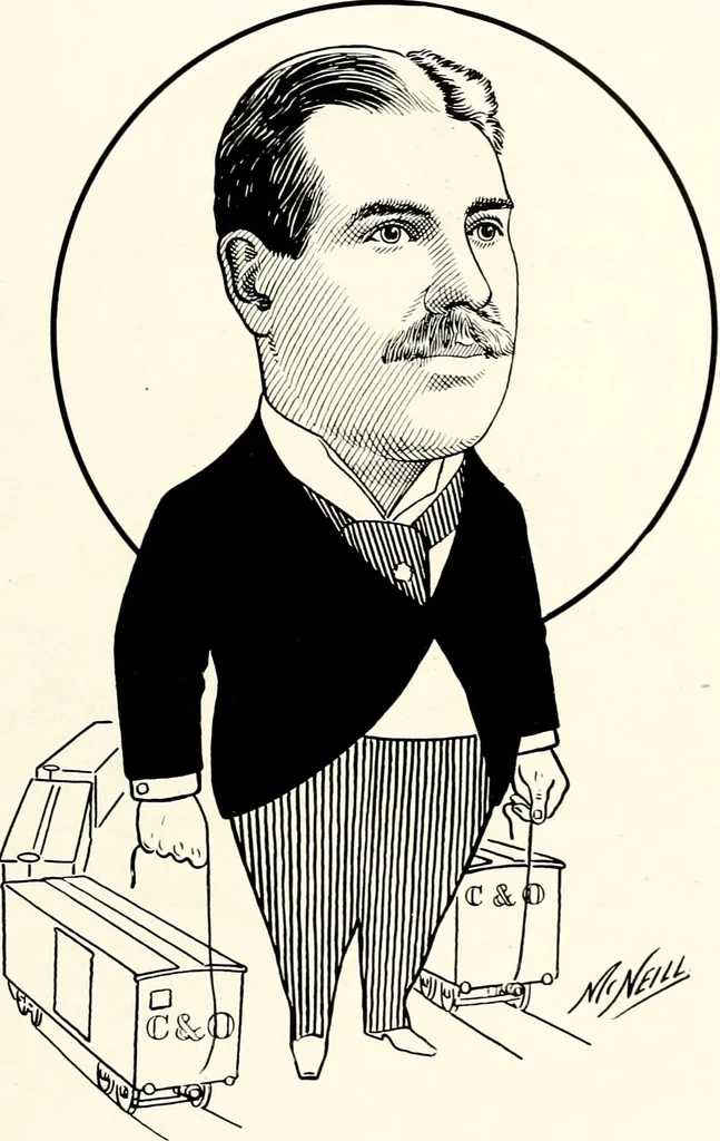 An illustration from A gallery of pen sketches in black and white of "Cincinnatians as we see 'em", 1905, leaf 444