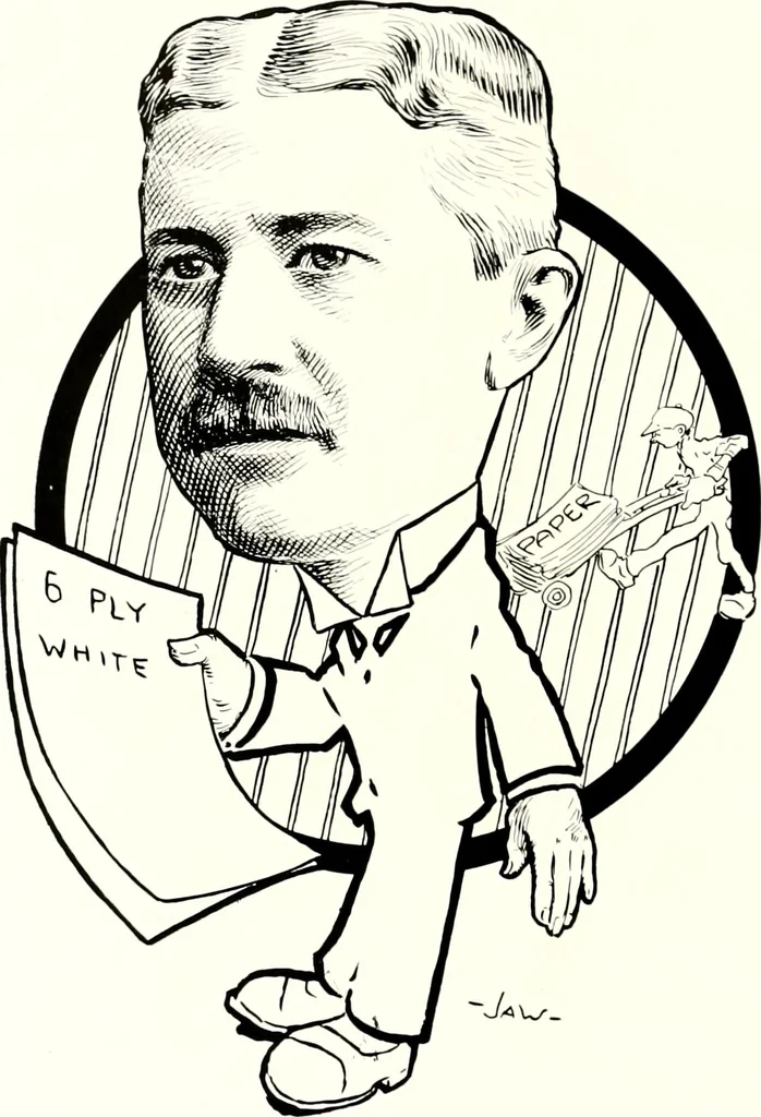 An illustration from A gallery of pen sketches in black and white of "Cincinnatians as we see 'em", 1905, leaf 445
