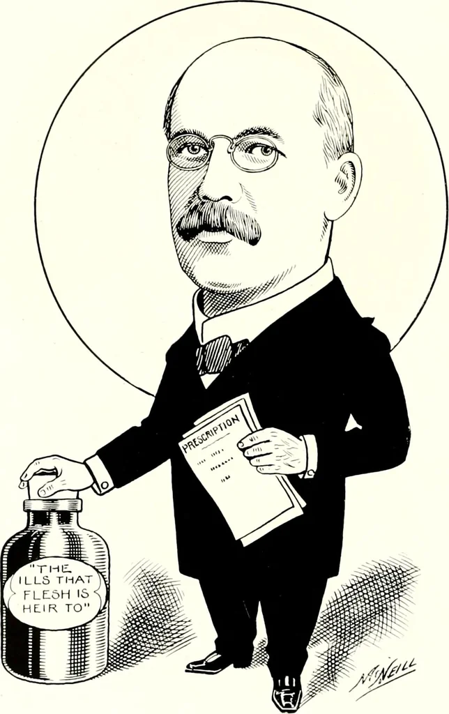 An illustration from A gallery of pen sketches in black and white of "Cincinnatians as we see 'em", 1905, leaf 455