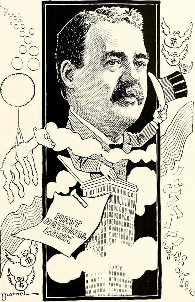 An illustration from A gallery of pen sketches in black and white of "Cincinnatians as we see 'em", 1905, leaf 458