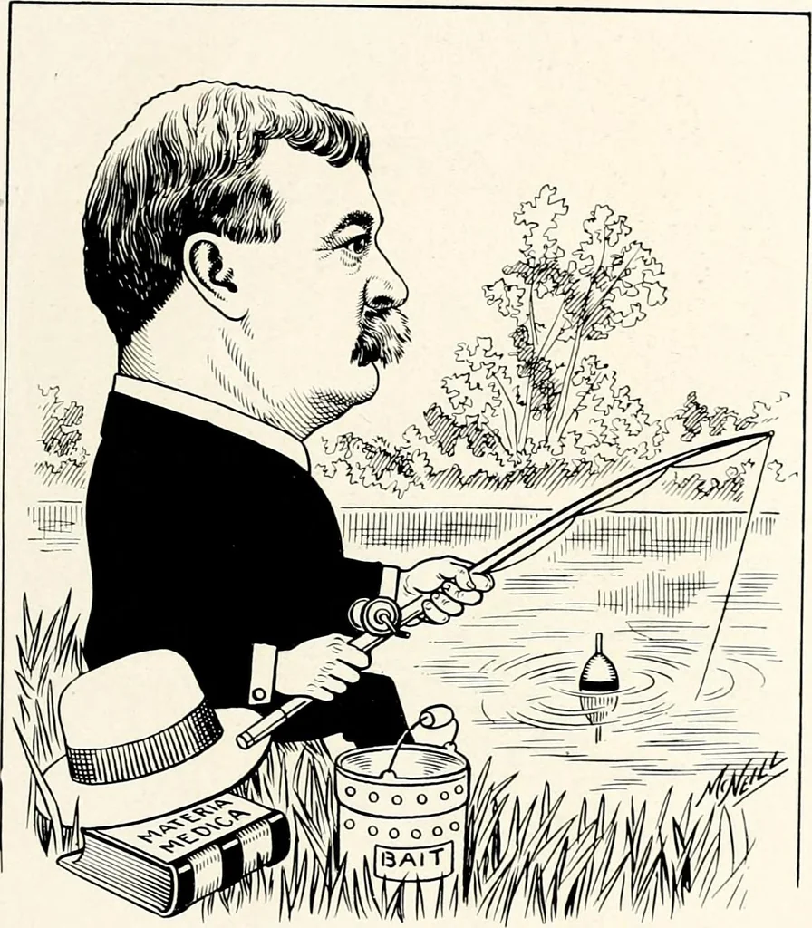 An illustration from A gallery of pen sketches in black and white of "Cincinnatians as we see 'em", 1905, leaf 46