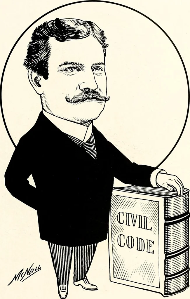 An illustration from A gallery of pen sketches in black and white of "Cincinnatians as we see 'em", 1905, leaf 460