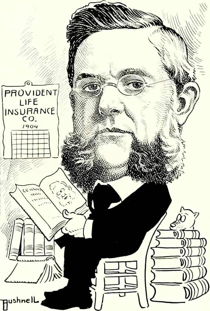 An illustration from A gallery of pen sketches in black and white of "Cincinnatians as we see 'em", 1905, leaf 463