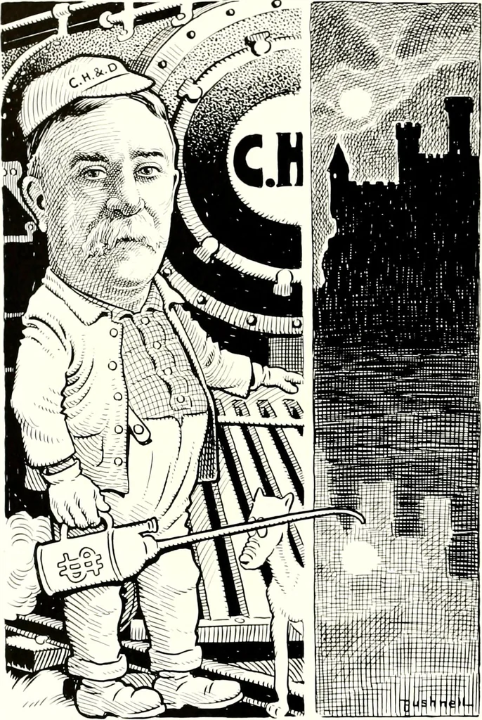 An illustration from A gallery of pen sketches in black and white of "Cincinnatians as we see 'em", 1905, leaf 465