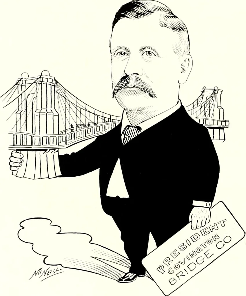 An illustration from A gallery of pen sketches in black and white of "Cincinnatians as we see 'em", 1905, leaf 469