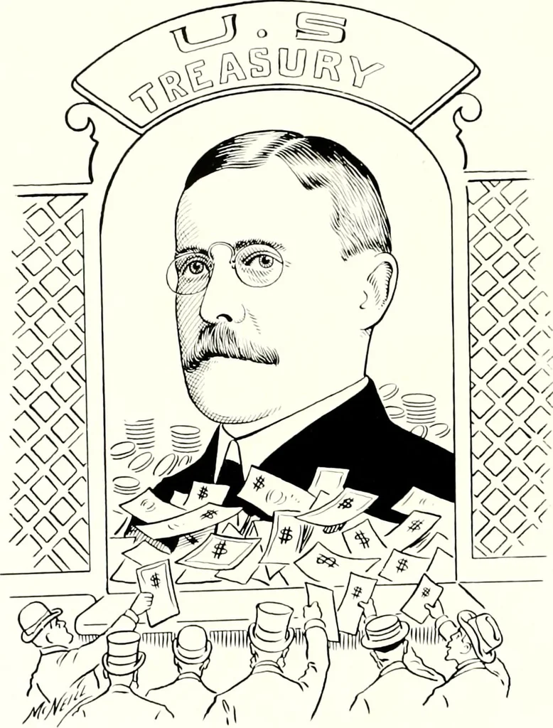 An illustration from A gallery of pen sketches in black and white of "Cincinnatians as we see 'em", 1905, leaf 47