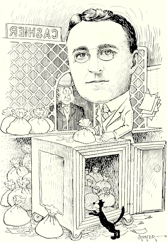 An illustration from A gallery of pen sketches in black and white of "Cincinnatians as we see 'em", 1905, leaf 475