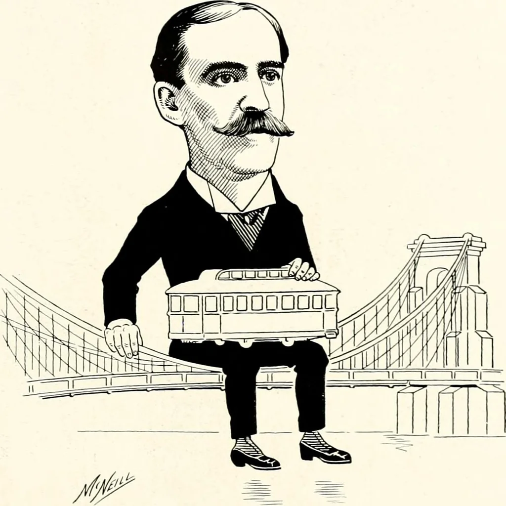 An illustration from A gallery of pen sketches in black and white of "Cincinnatians as we see 'em", 1905, leaf 476