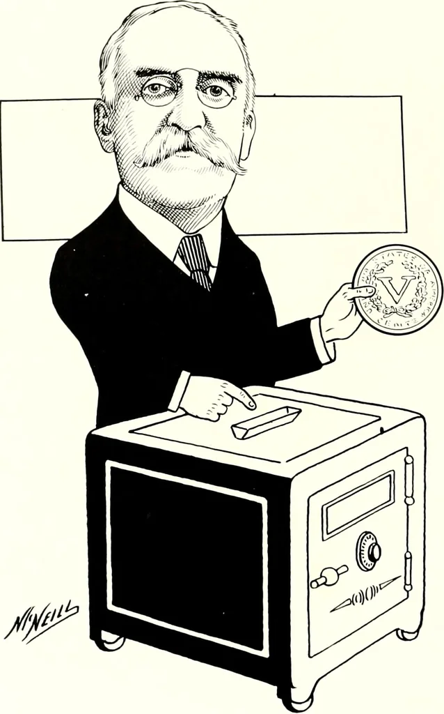 An illustration from A gallery of pen sketches in black and white of "Cincinnatians as we see 'em", 1905, leaf 477