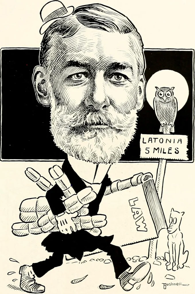 An illustration from A gallery of pen sketches in black and white of "Cincinnatians as we see 'em", 1905, leaf 478