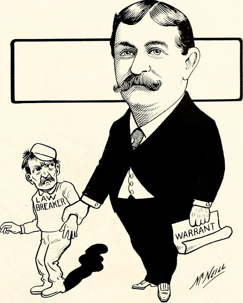 An illustration from A gallery of pen sketches in black and white of "Cincinnatians as we see 'em", 1905, leaf 480