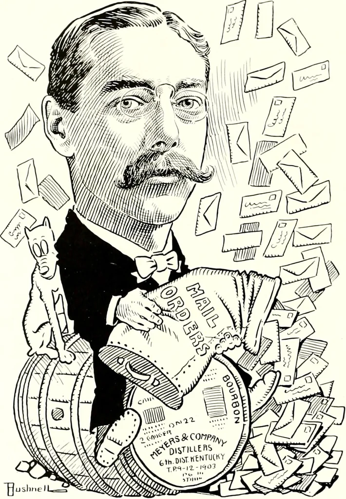 An illustration from A gallery of pen sketches in black and white of "Cincinnatians as we see 'em", 1905, leaf 481
