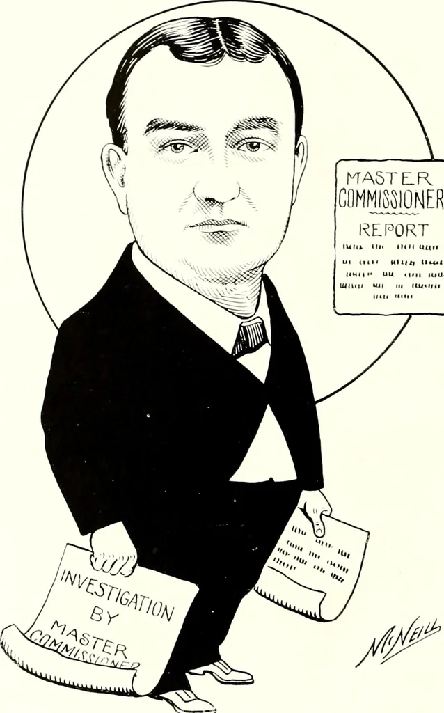 An illustration from A gallery of pen sketches in black and white of "Cincinnatians as we see 'em", 1905, leaf 485