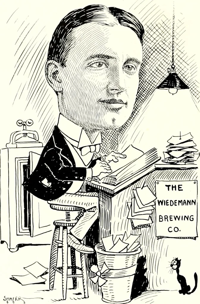 An illustration from A gallery of pen sketches in black and white of "Cincinnatians as we see 'em", 1905, leaf 489