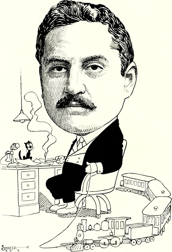 An illustration from A gallery of pen sketches in black and white of "Cincinnatians as we see 'em", 1905, leaf 49
