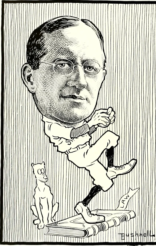 An illustration from A gallery of pen sketches in black and white of "Cincinnatians as we see 'em", 1905, leaf 55