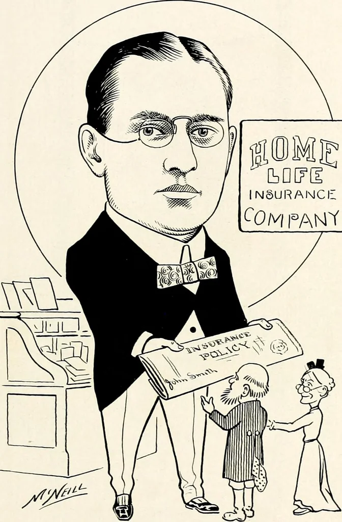 An illustration from A gallery of pen sketches in black and white of "Cincinnatians as we see 'em", 1905, leaf 56