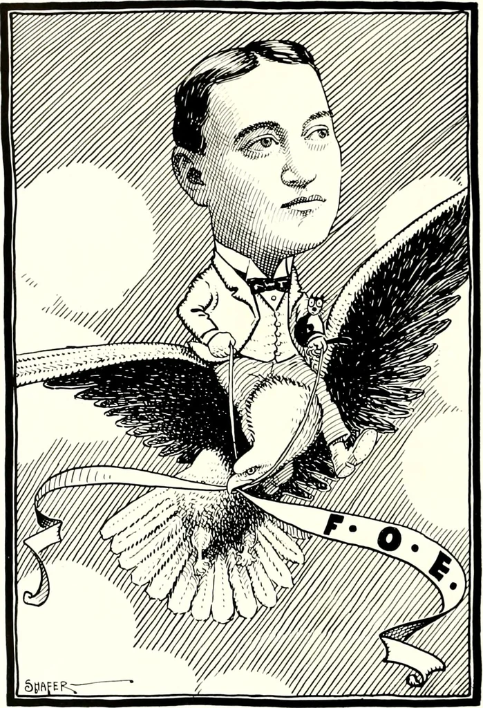 An illustration from A gallery of pen sketches in black and white of "Cincinnatians as we see 'em", 1905, leaf 59