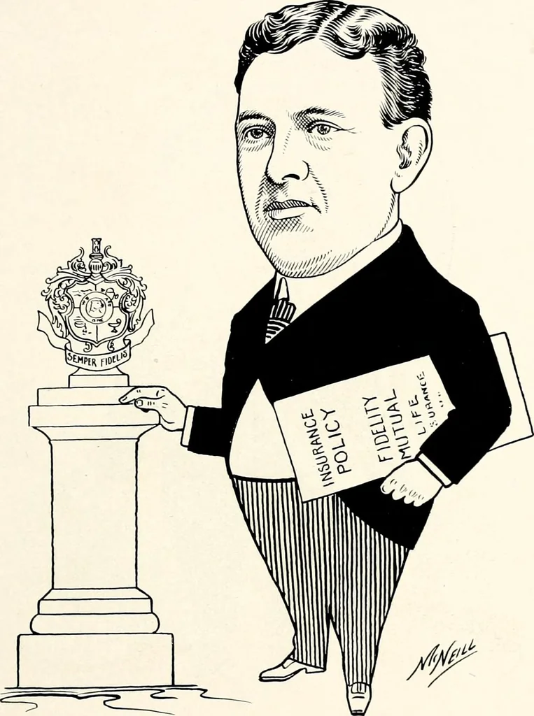 An illustration from A gallery of pen sketches in black and white of "Cincinnatians as we see 'em", 1905, leaf 62