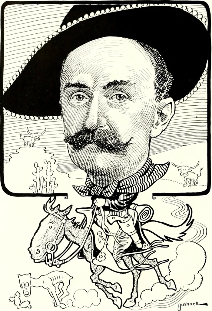An illustration from A gallery of pen sketches in black and white of "Cincinnatians as we see 'em", 1905, leaf 65