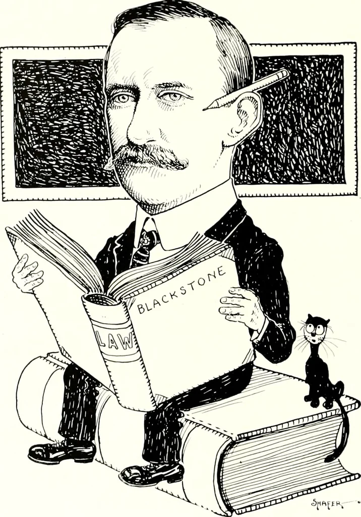 An illustration from A gallery of pen sketches in black and white of "Cincinnatians as we see 'em", 1905, leaf 71