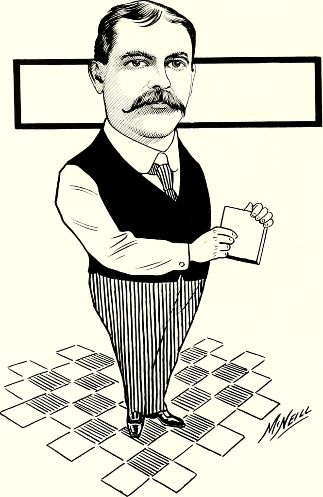 An illustration from A gallery of pen sketches in black and white of "Cincinnatians as we see 'em", 1905, leaf 75