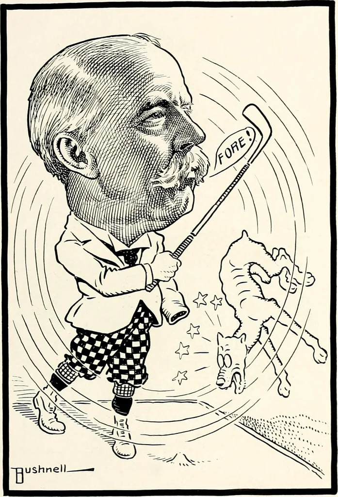 An illustration from A gallery of pen sketches in black and white of "Cincinnatians as we see 'em", 1905, leaf 88
