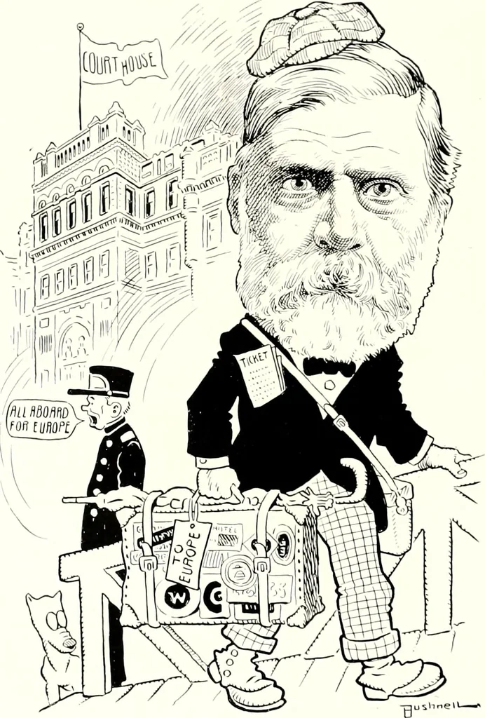 An illustration from A gallery of pen sketches in black and white of "Cincinnatians as we see 'em", 1905, leaf 89